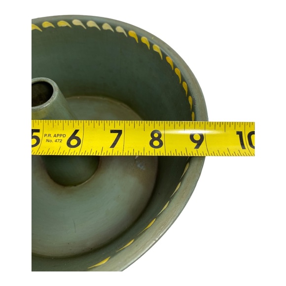 Vintage 80s Tole Paint Cake Ware Floral Fruit Hand Painted 9” Pan - Picture 8 of 8